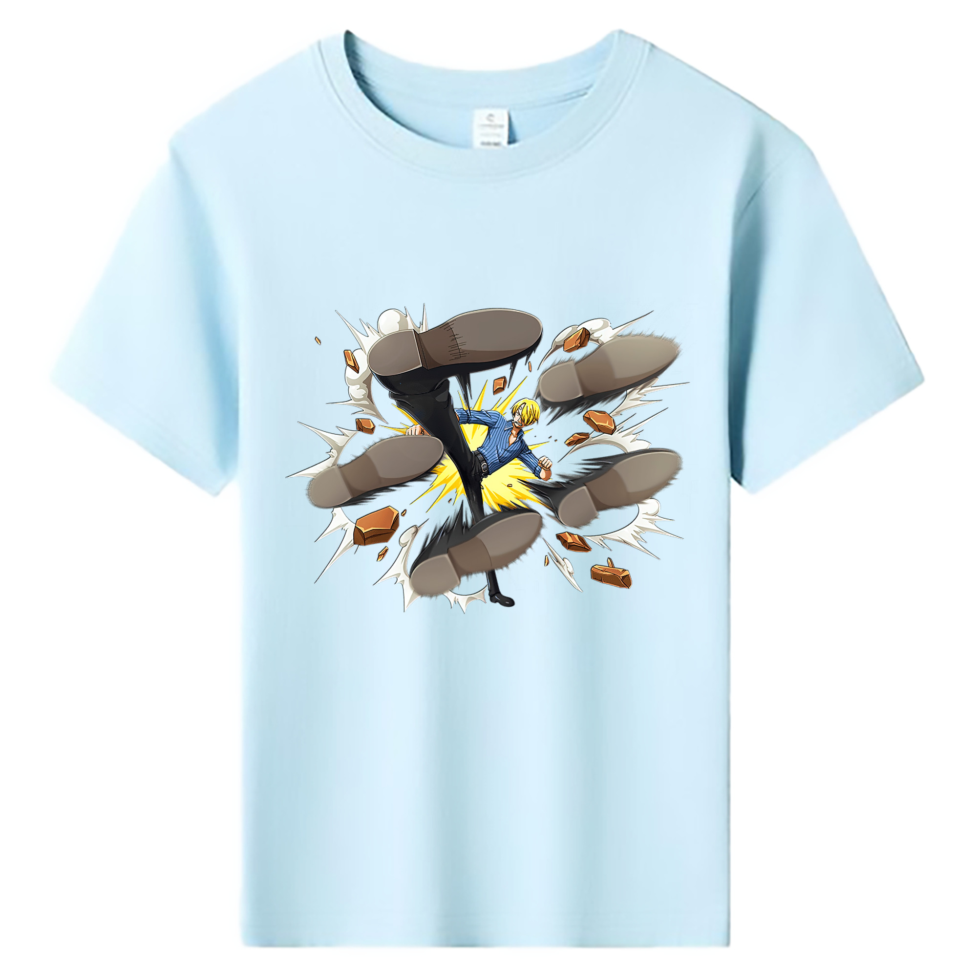 （画像用） ワンピース サンジ ONE PIECE Sanji 綿100％キッズTシャツ（フロントプリント）
